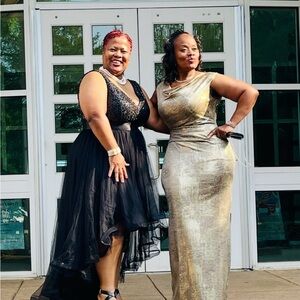 Elegant Black and Gold Women's Dresses